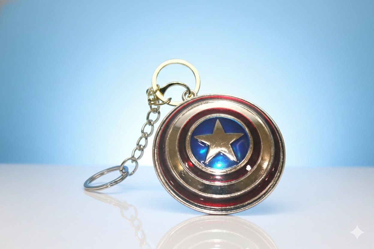 Captain America Shield Spinner Keychain - Custom Keychain